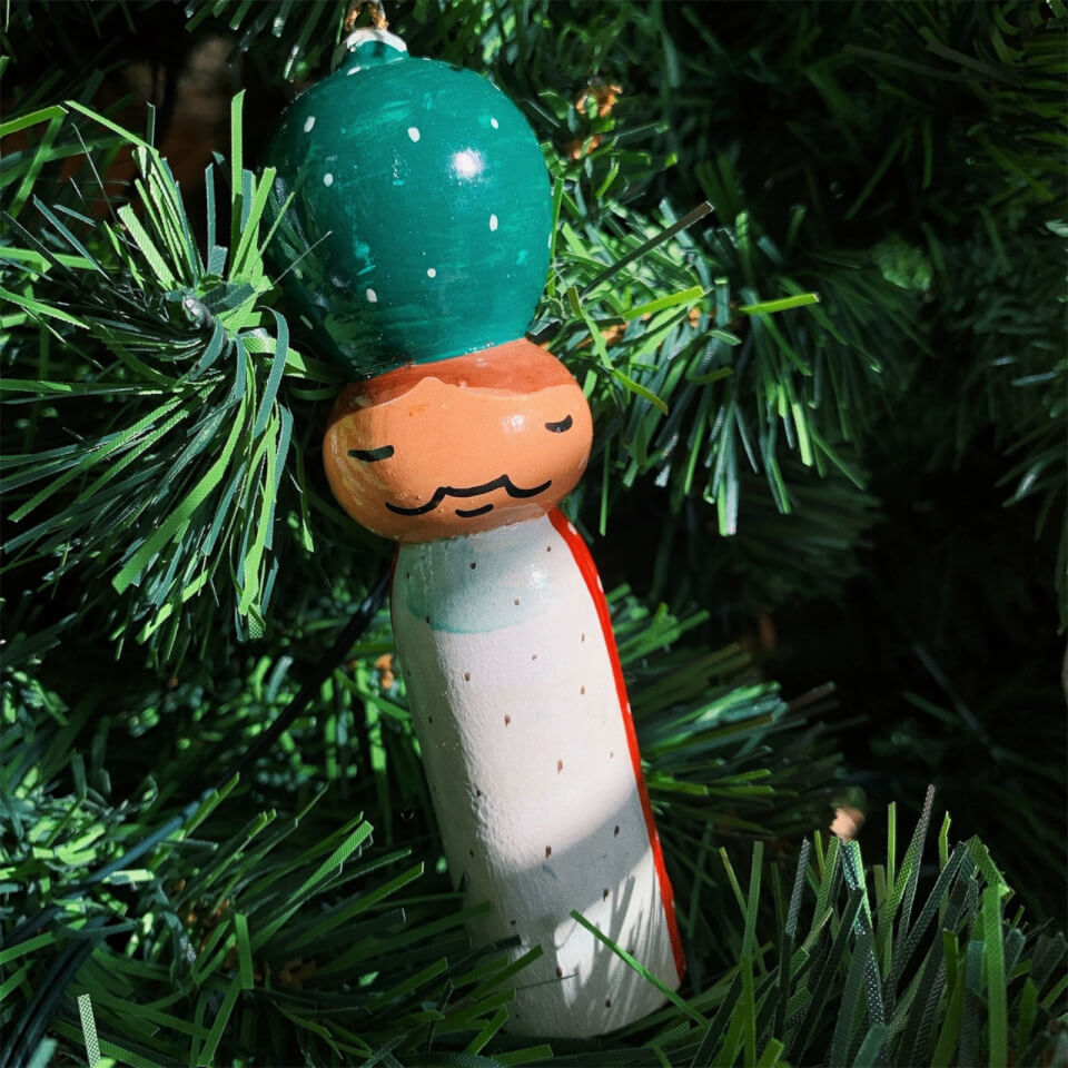 anna + nina Set of 3 Hand-painted Wise Men Ornaments