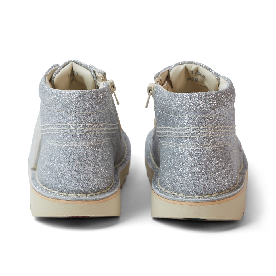 Infant Girls Kick Hi Glitter Cosmic Textile Silver