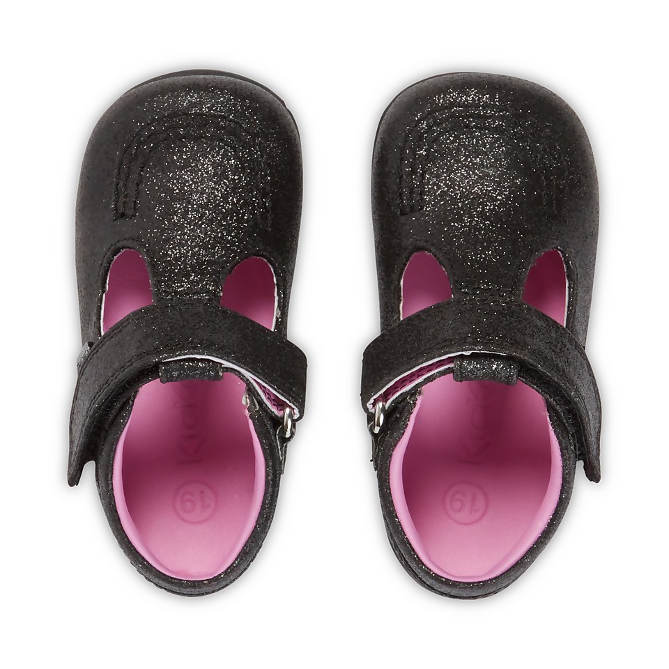 Baby Kick T Glitter Textile Black