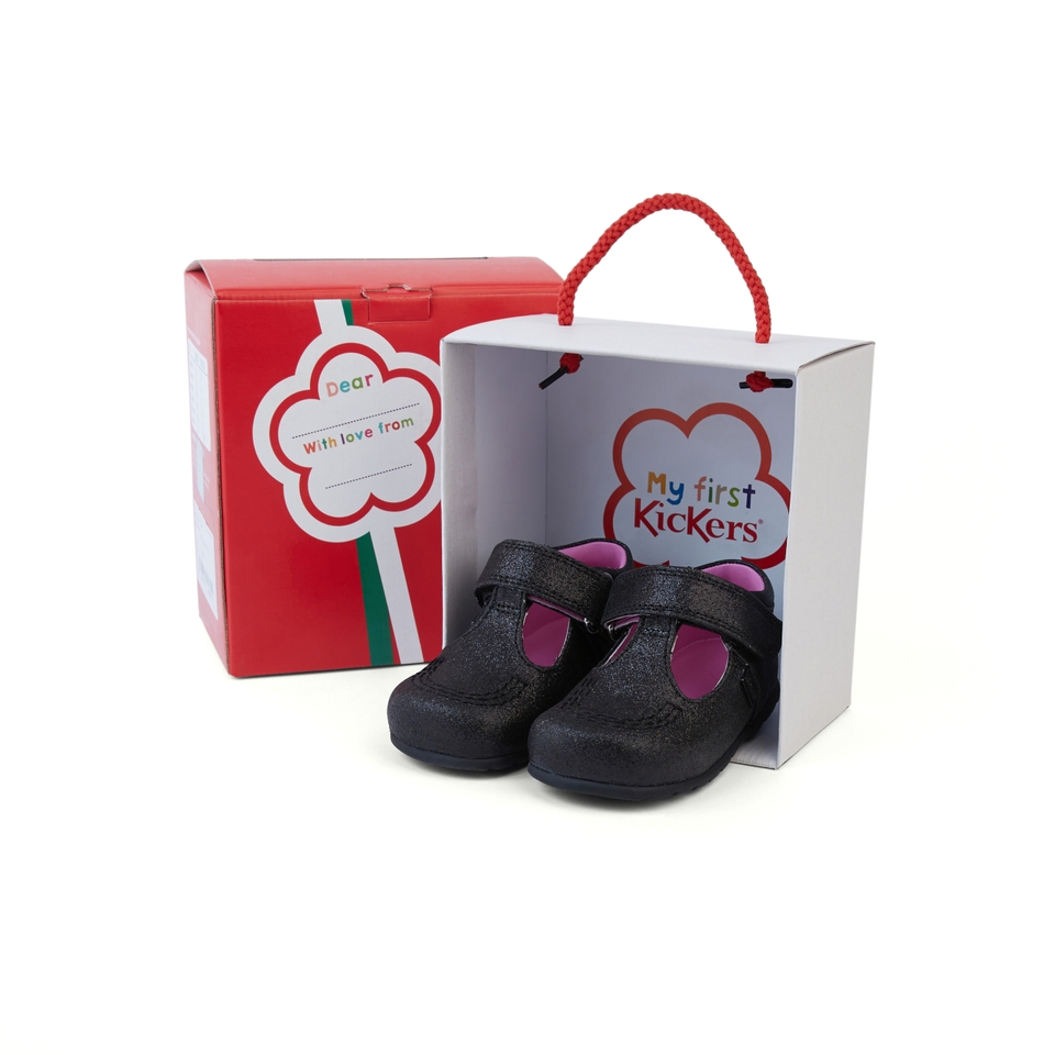 Baby Kick T Glitter Textile Black