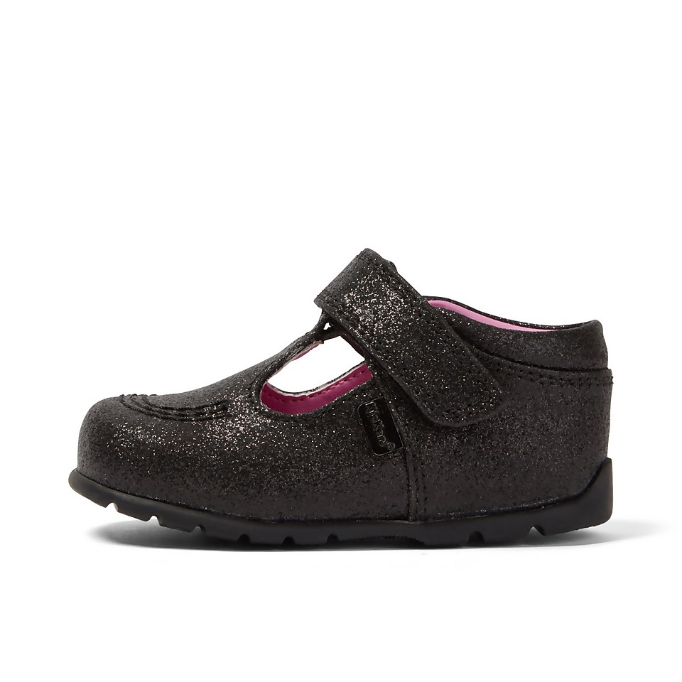 Baby Kick T Glitter Textile Black