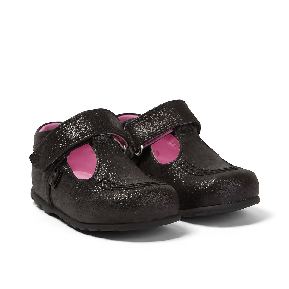 Baby Kick T Glitter Textile Black