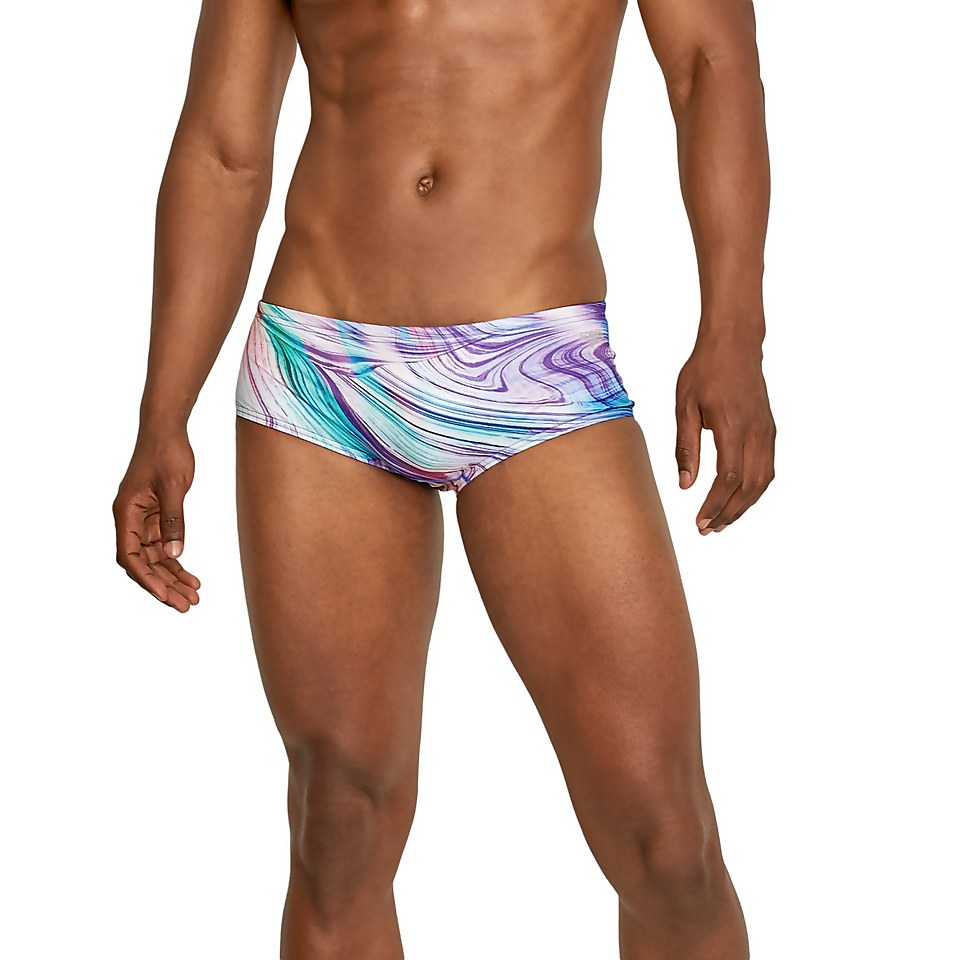 Men's Printed Euro Brief Blue
