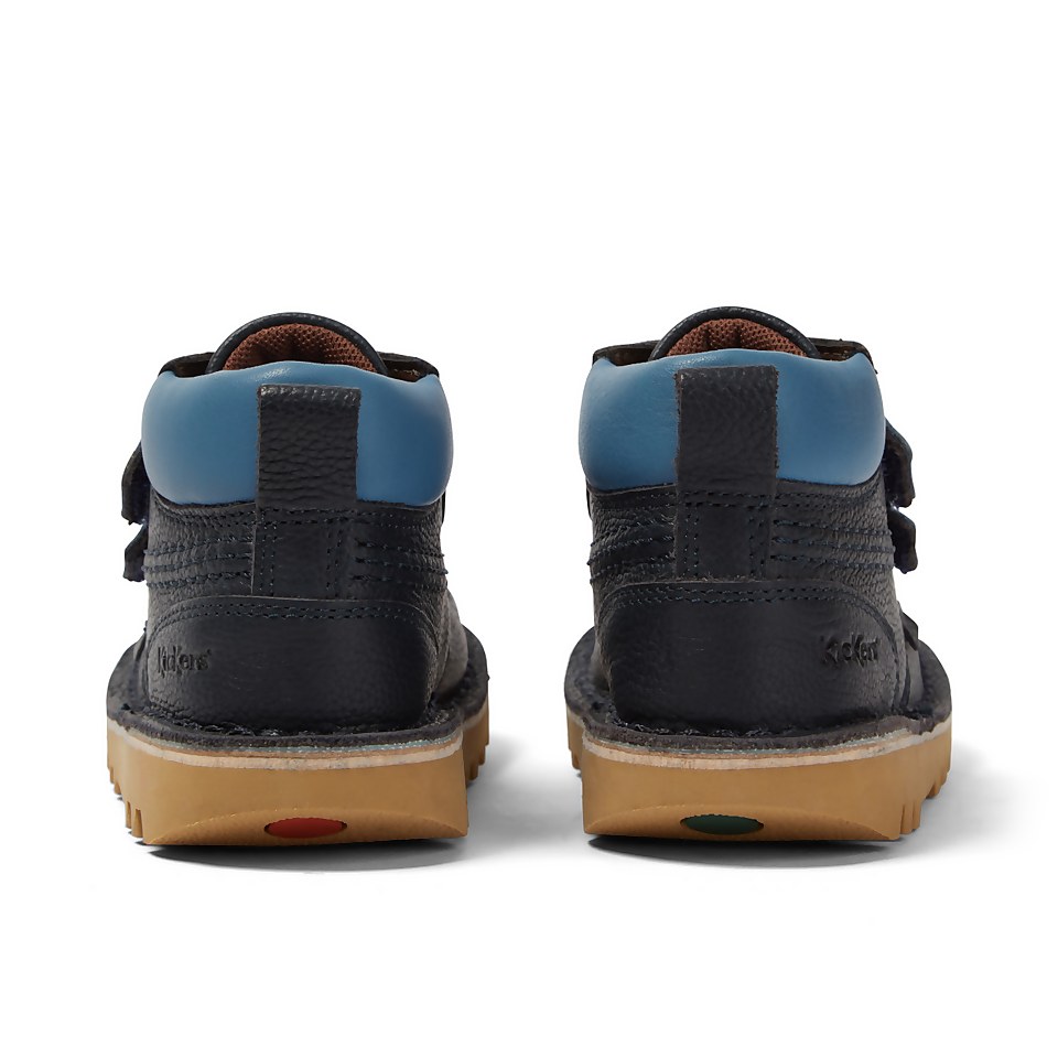 Infant Boys Kick Hi Roll Leather Navy