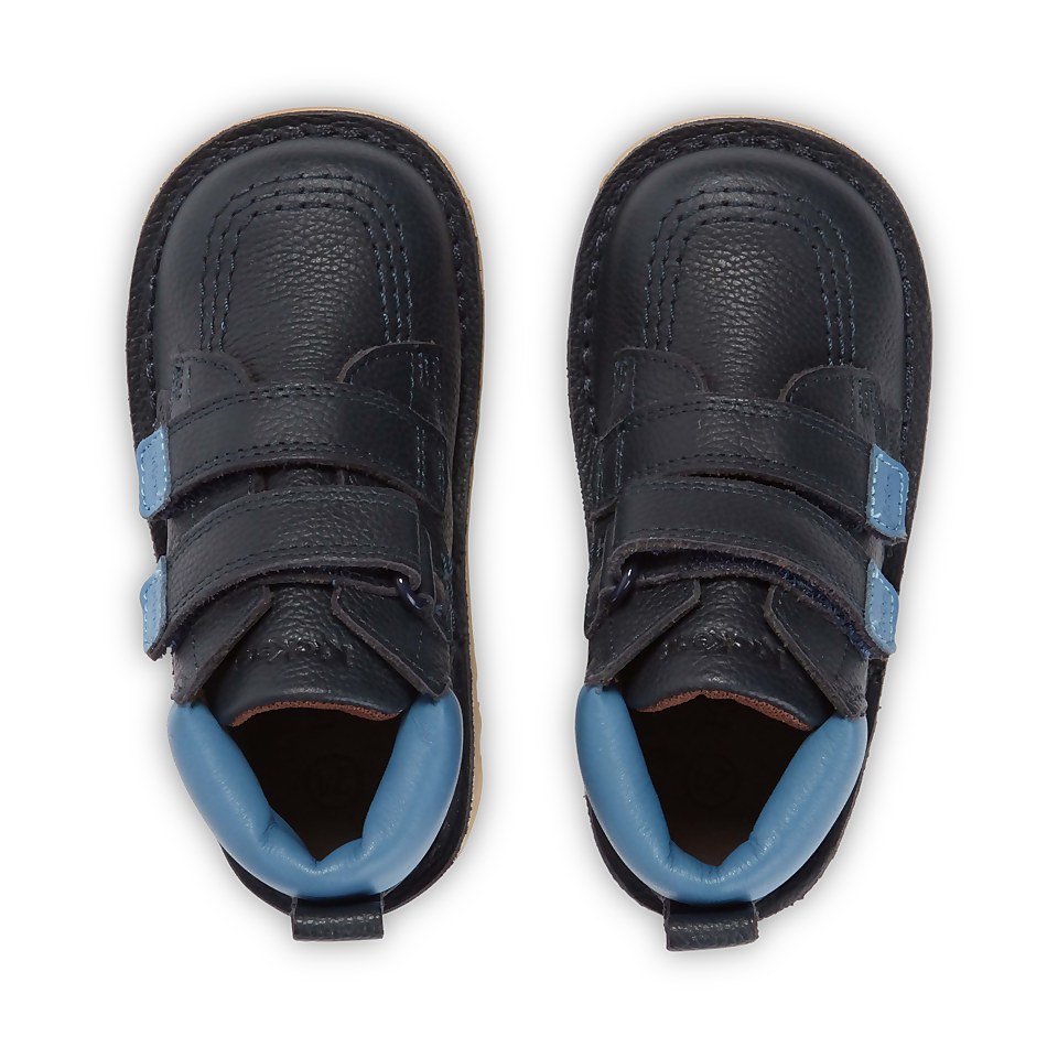 Infant Boys Kick Hi Roll Leather Navy