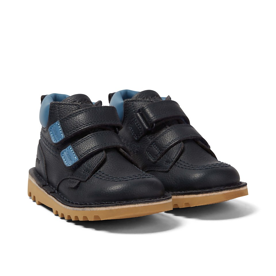 Infant Boys Kick Hi Roll Leather Navy