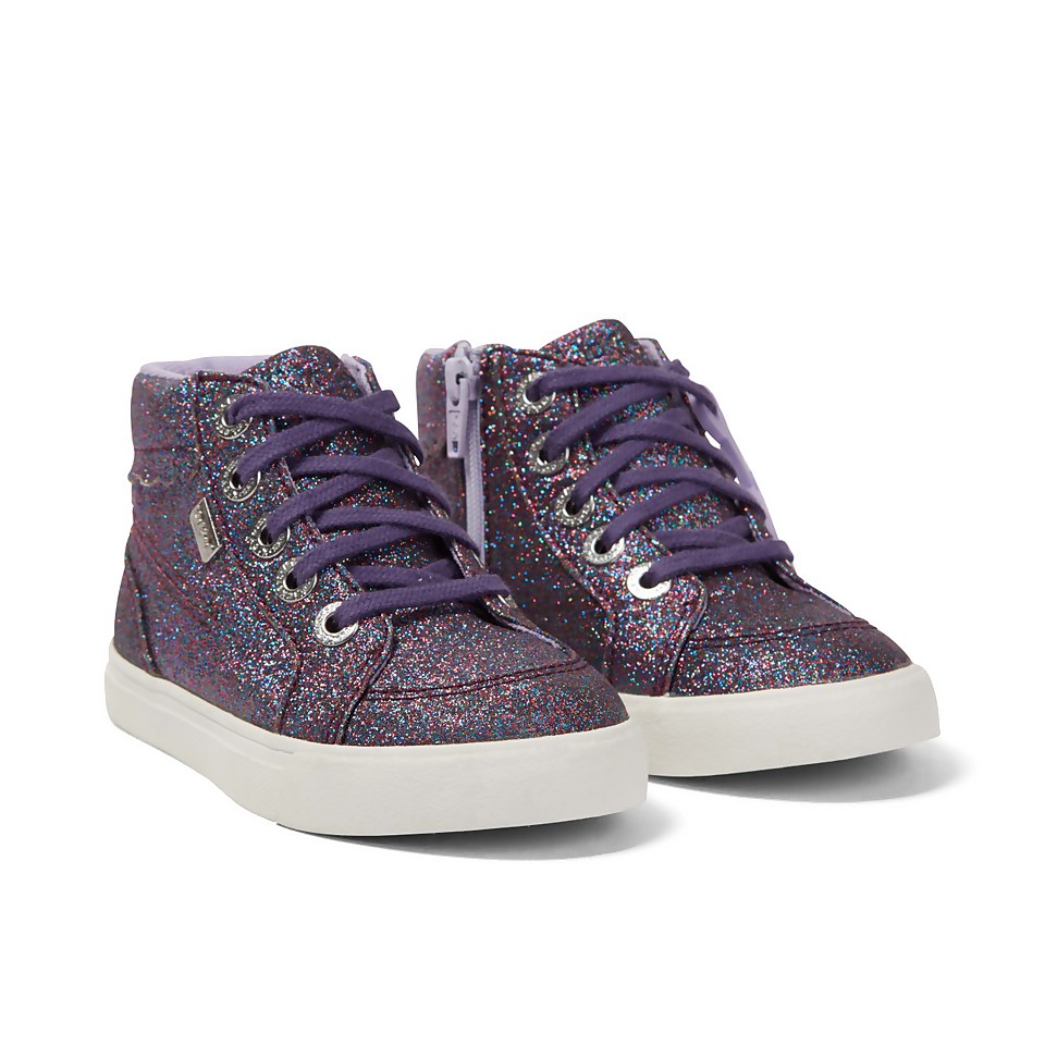 Infant Girls Tovni Hi Glitter Textile Purple