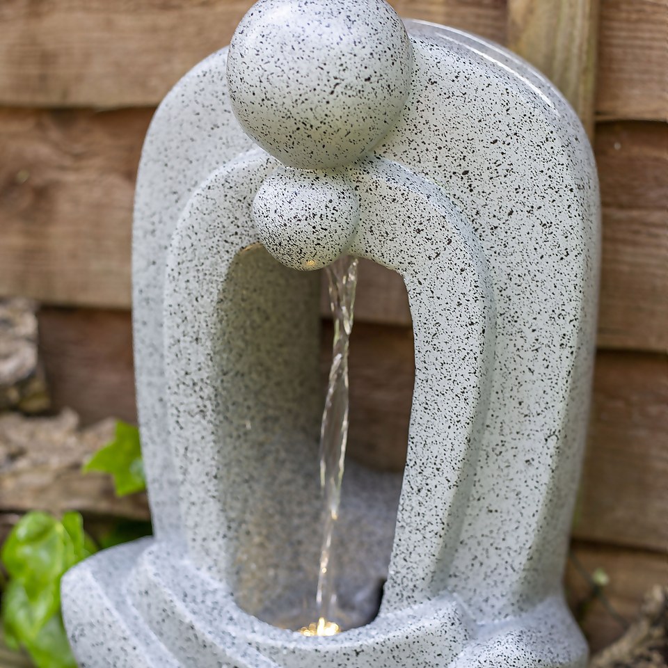 Stylish Fountain Zen Pour Garden Water Feature with LEDs