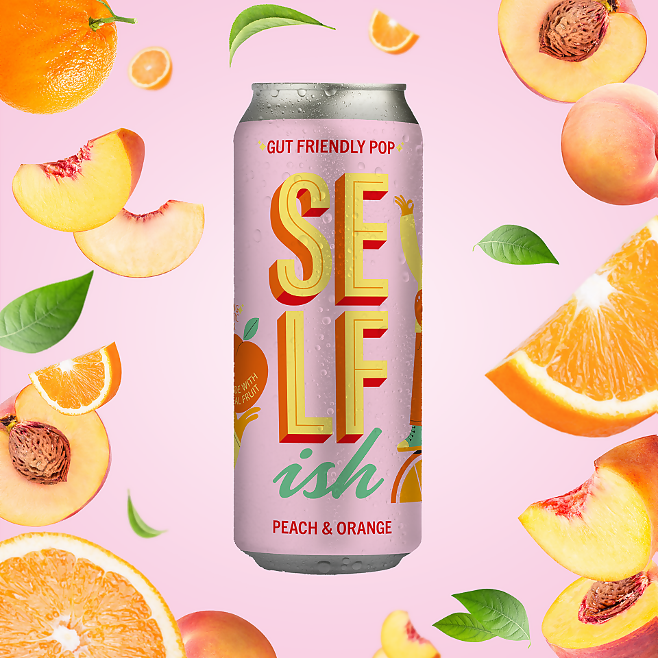 Sparkling Prebiotic Drink - Peach & Orange (12 x 330ml Cans)