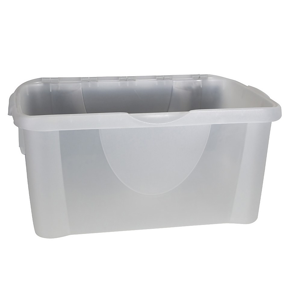 40L Flip Lid Storage Box - Light Grey