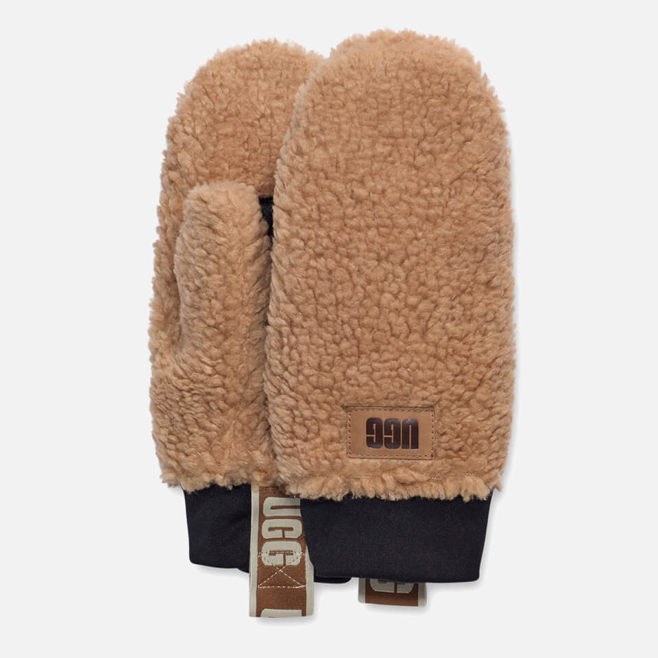 UGG Logo Detailed Fleece Mittens
