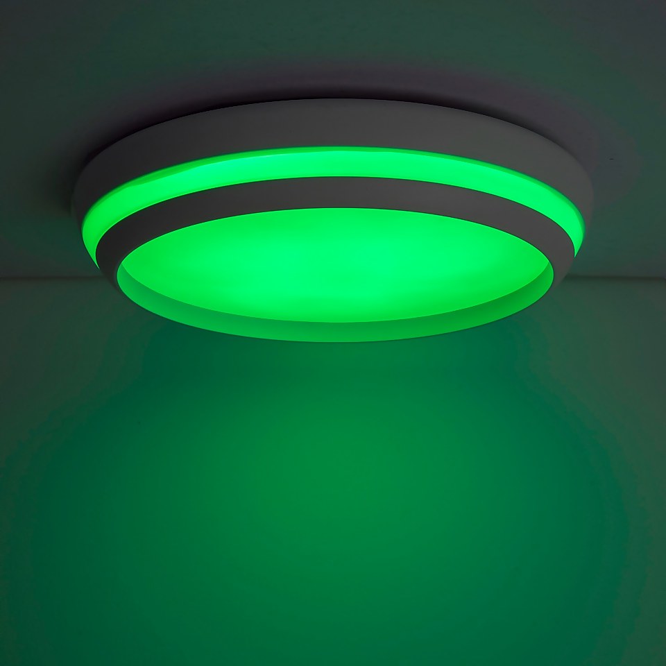 Lutec Cepa RGB LED Indoor Ceiling Light with Lutec Connect Technology - White - IP20