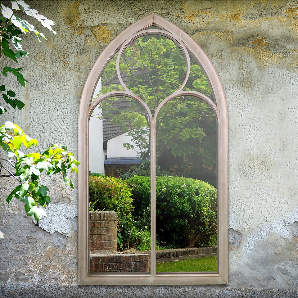 MirrorOutlet Somerley Chapel Arch Large Garden Mirror - 150x81cm