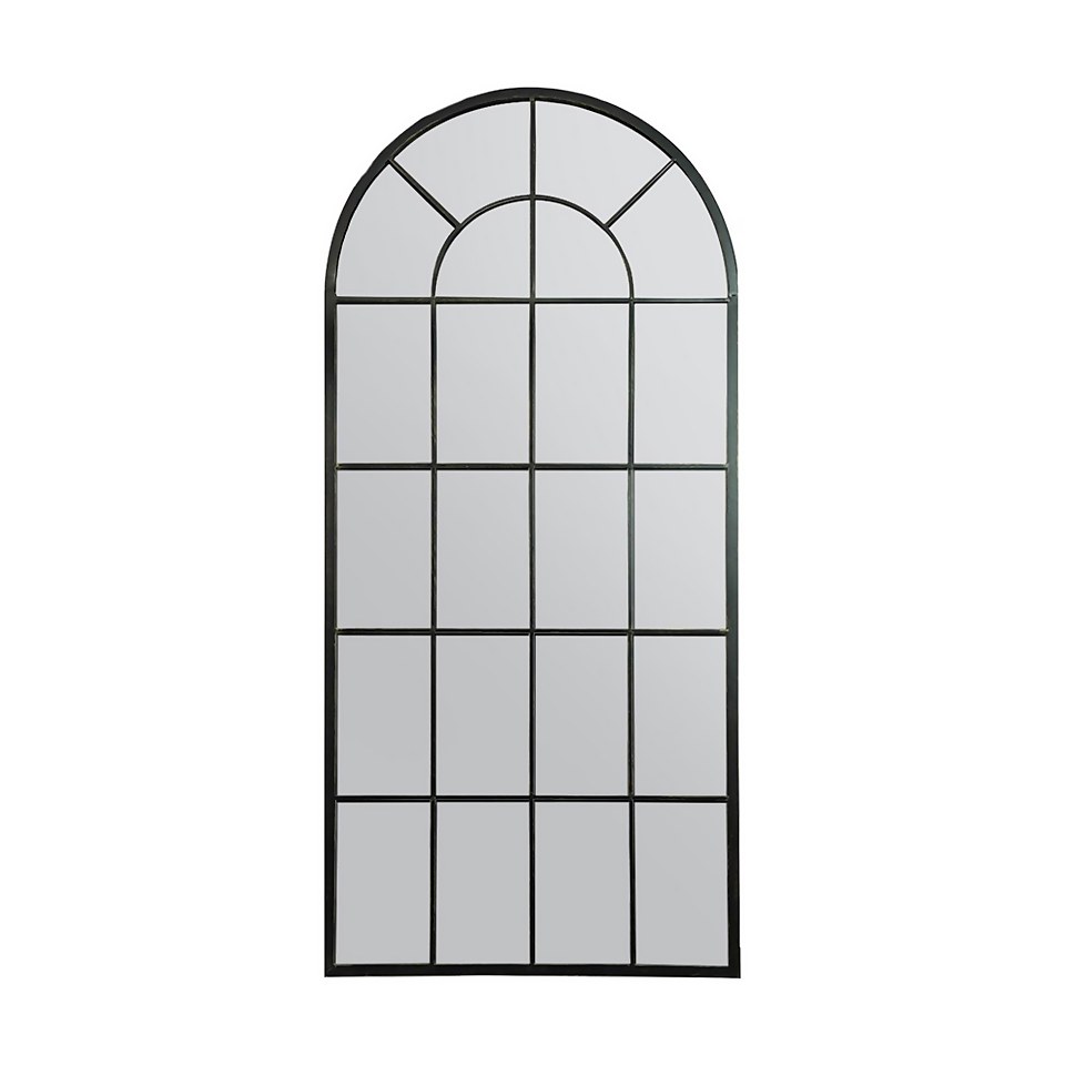 MirrorOutlet Somerley Lotus Arch Antique Black Extra Large Metal Garden