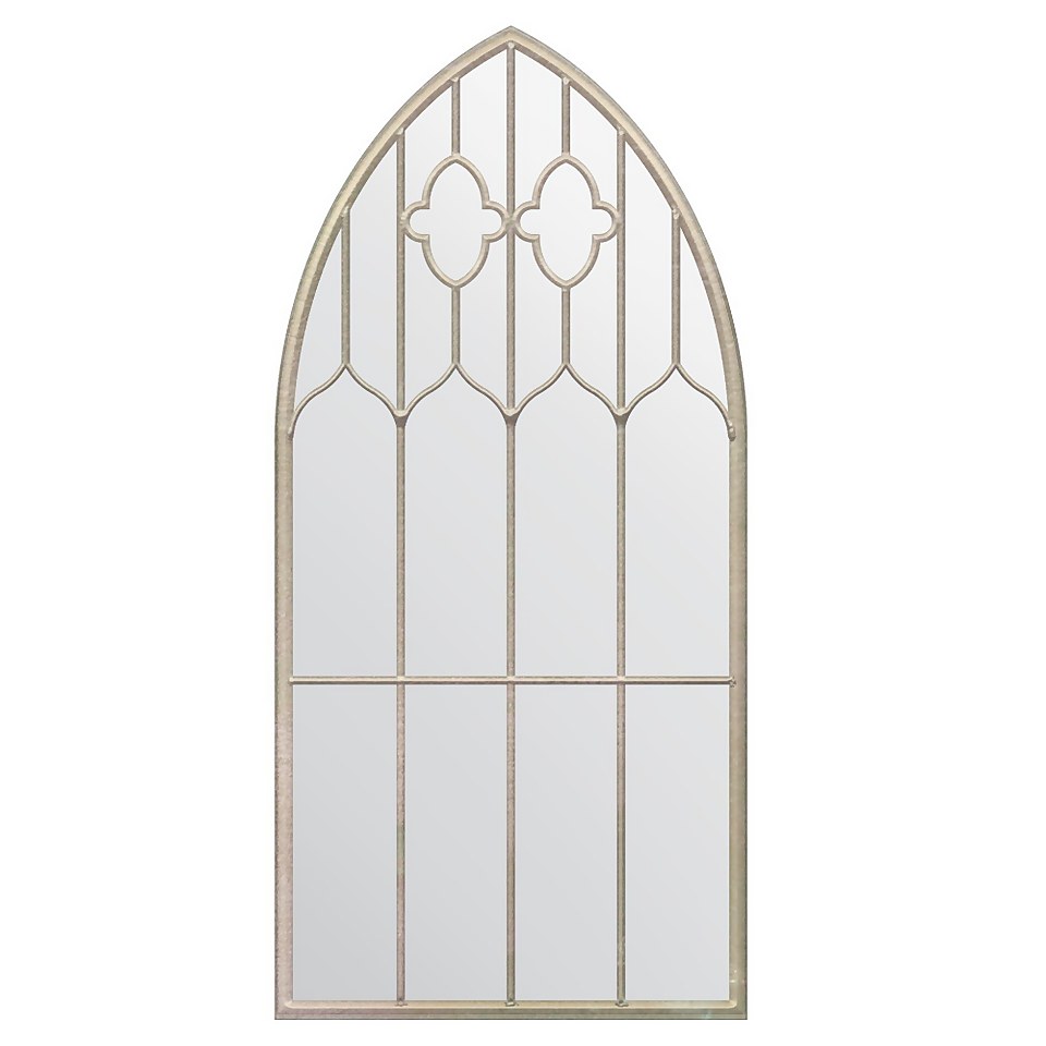 MirrorOutlet Buttercup Country Arch Large Garden Mirror - 140x75cm