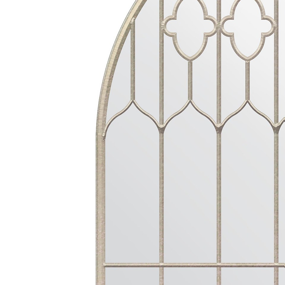 MirrorOutlet Buttercup Country Arch Large Garden Mirror - 140x75cm