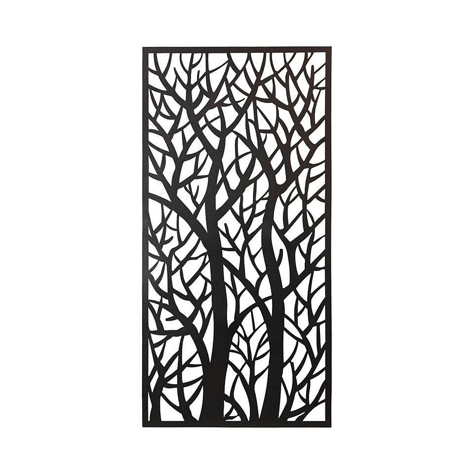 Amarelle Extra Large Metal Tree Design Decorative Garden Screen - 180 x 90cm