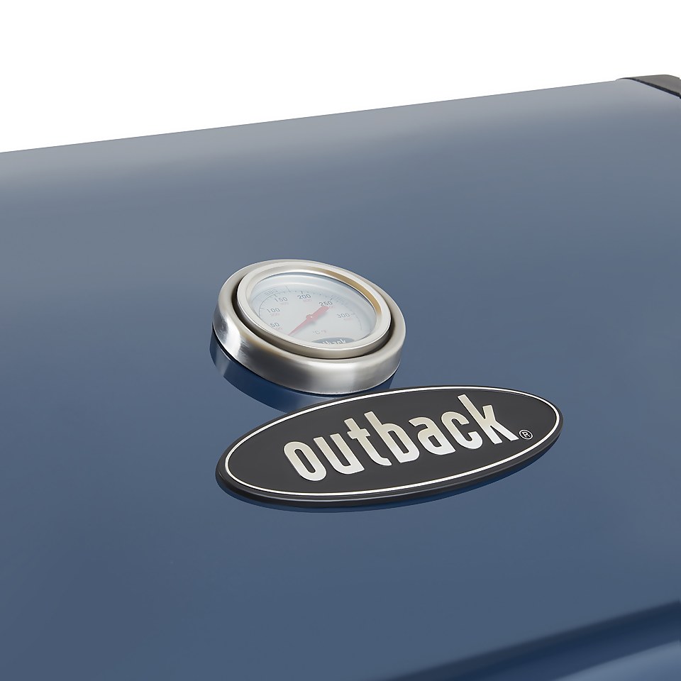 Outback Saturn Pro 6 Burner Gas BBQ - Blue