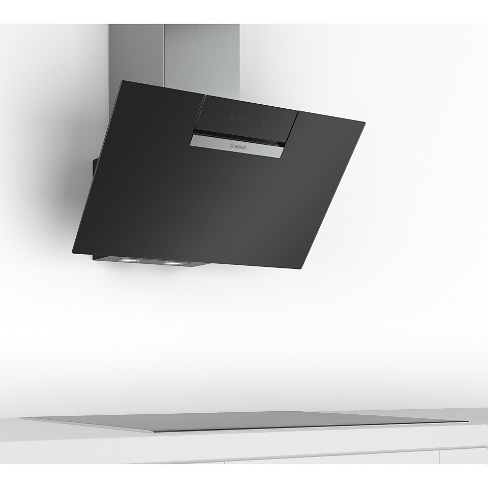 Bosch Serie 2 DWK87EM60B 80 cm Angled Chimney Cooker Hood Black