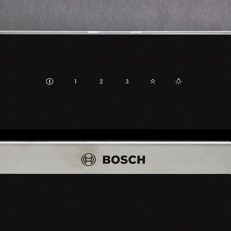 Bosch Serie 2 DWK87EM60B 80 cm Angled Chimney Cooker Hood - Black