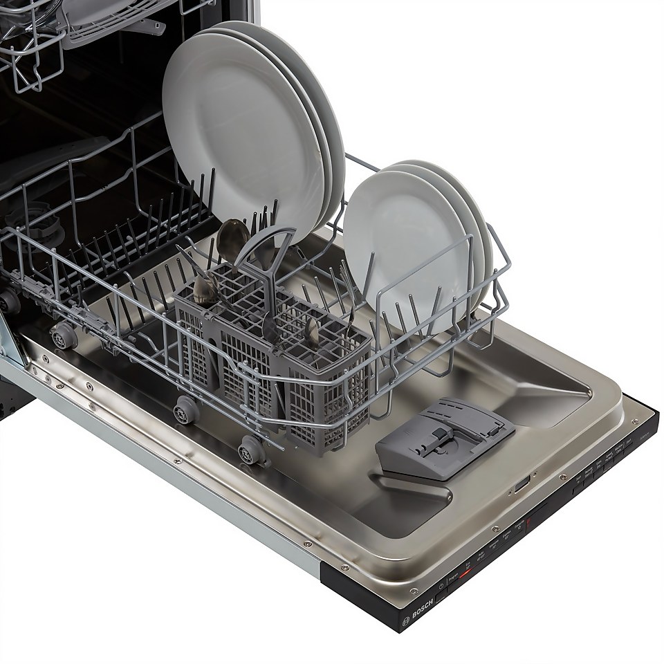 Bosch Serie 2 SPV2HKX39G Wi-Fi Connected Fully Integrated Slimline Dishwasher - Stainless Steel Ctrl Panel with Fixed Door Kit