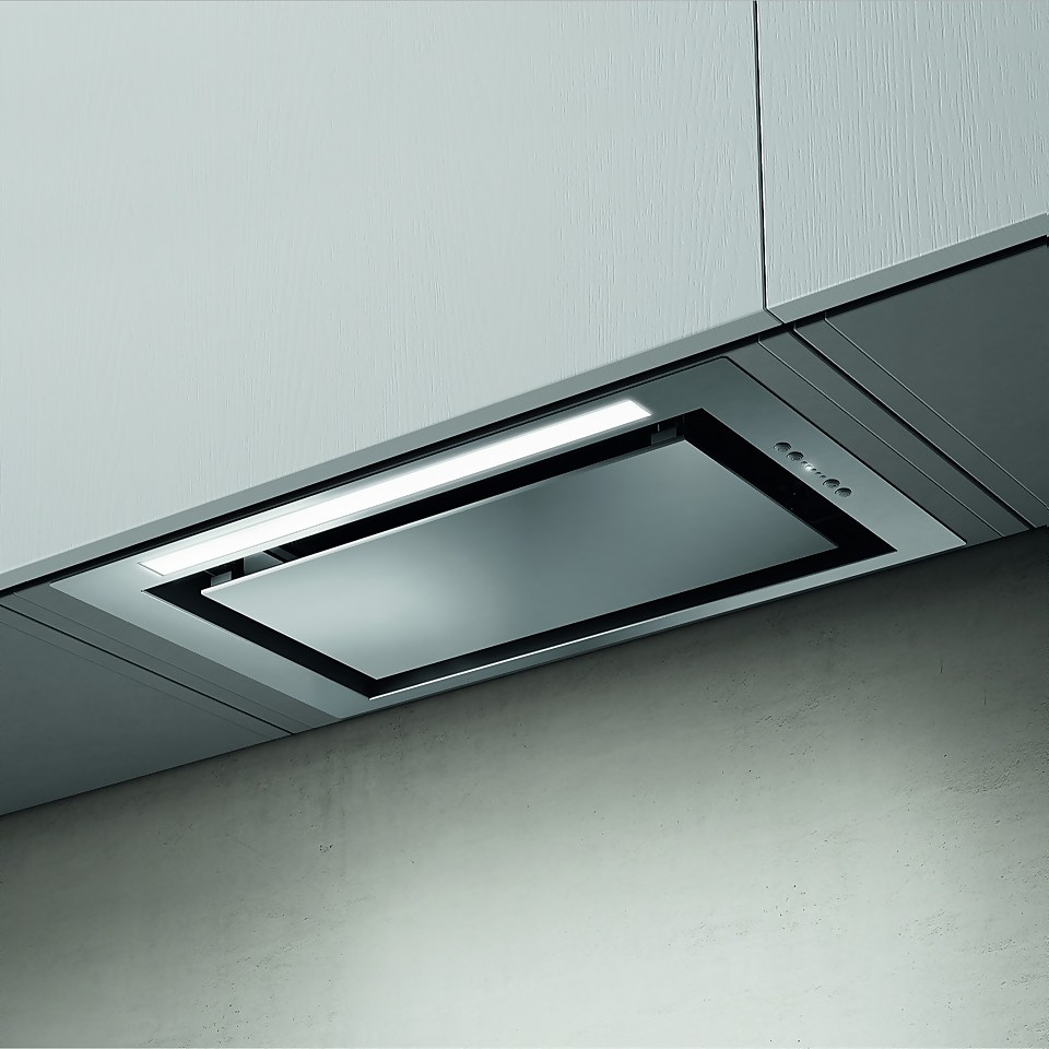 Elica LANE60IXA52 60 cm Integrated Cooker Hood - Stainless Steel - For Ducted/Recirculating Ventilation