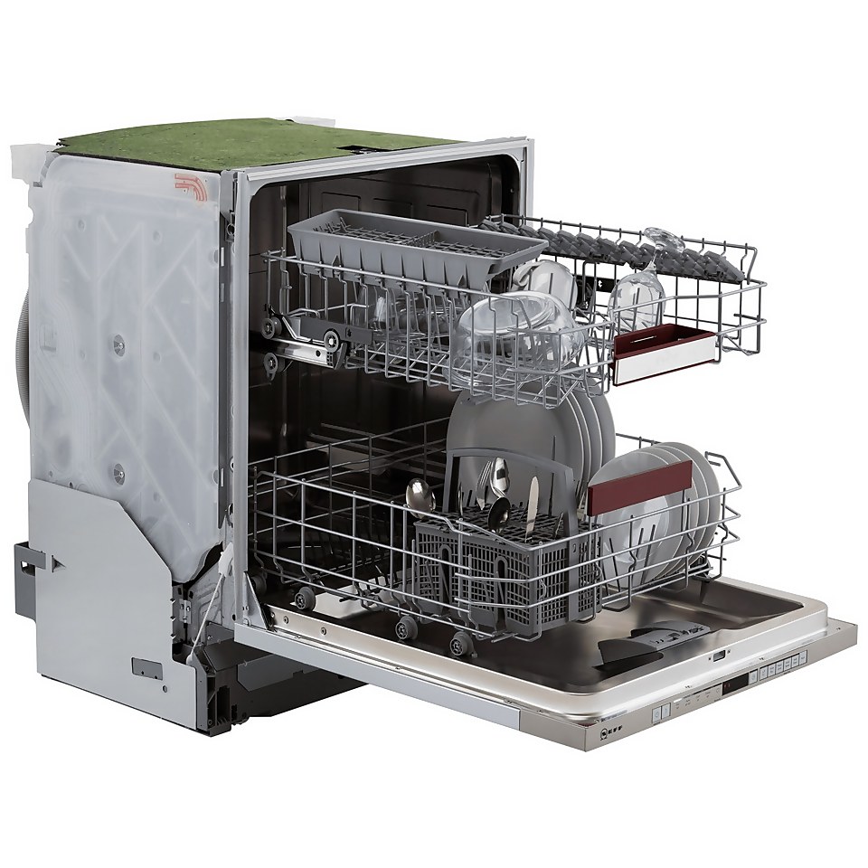 NEFF N30 S153HAX02G Wi-Fi Connected Fully Integrated Standard Dishwasher - Stainless Steel Control Panel