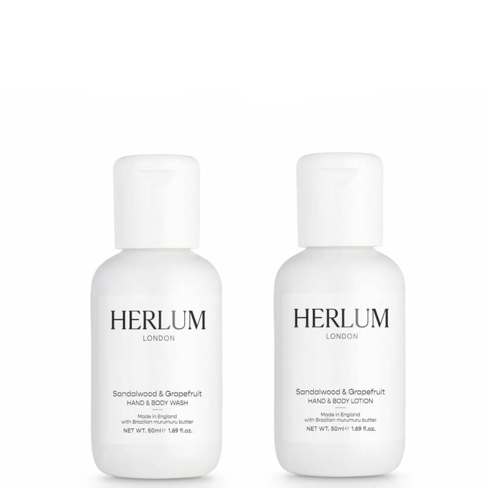 Herlum Hand and Body Wash and Lotion Duo - Sandalwood and Grapefruit 50ml