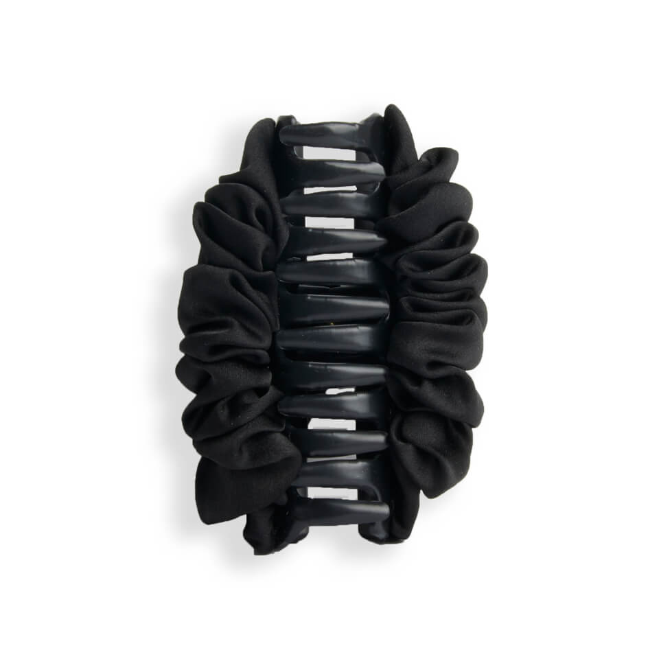 Revolution Haircare 1 Pack Ruched Satin Claw Clip - Black