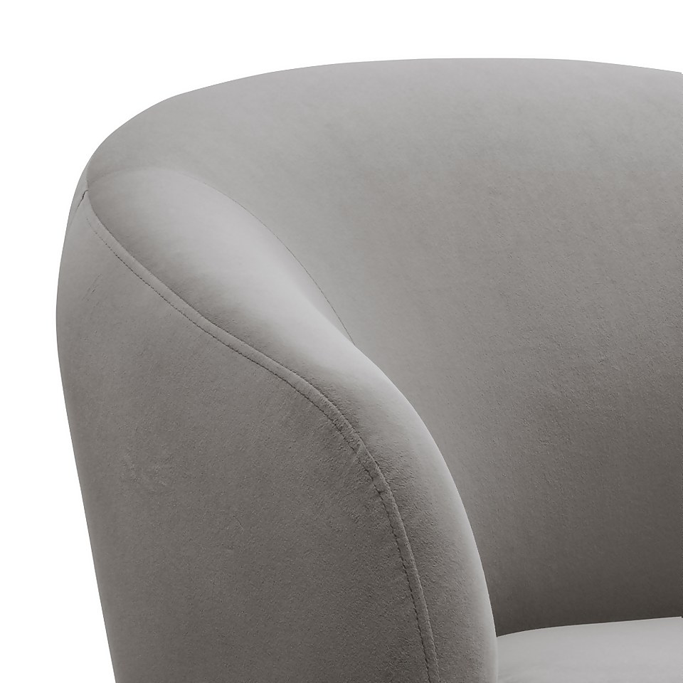 Roly Round Swivel Tub Chair - Grey