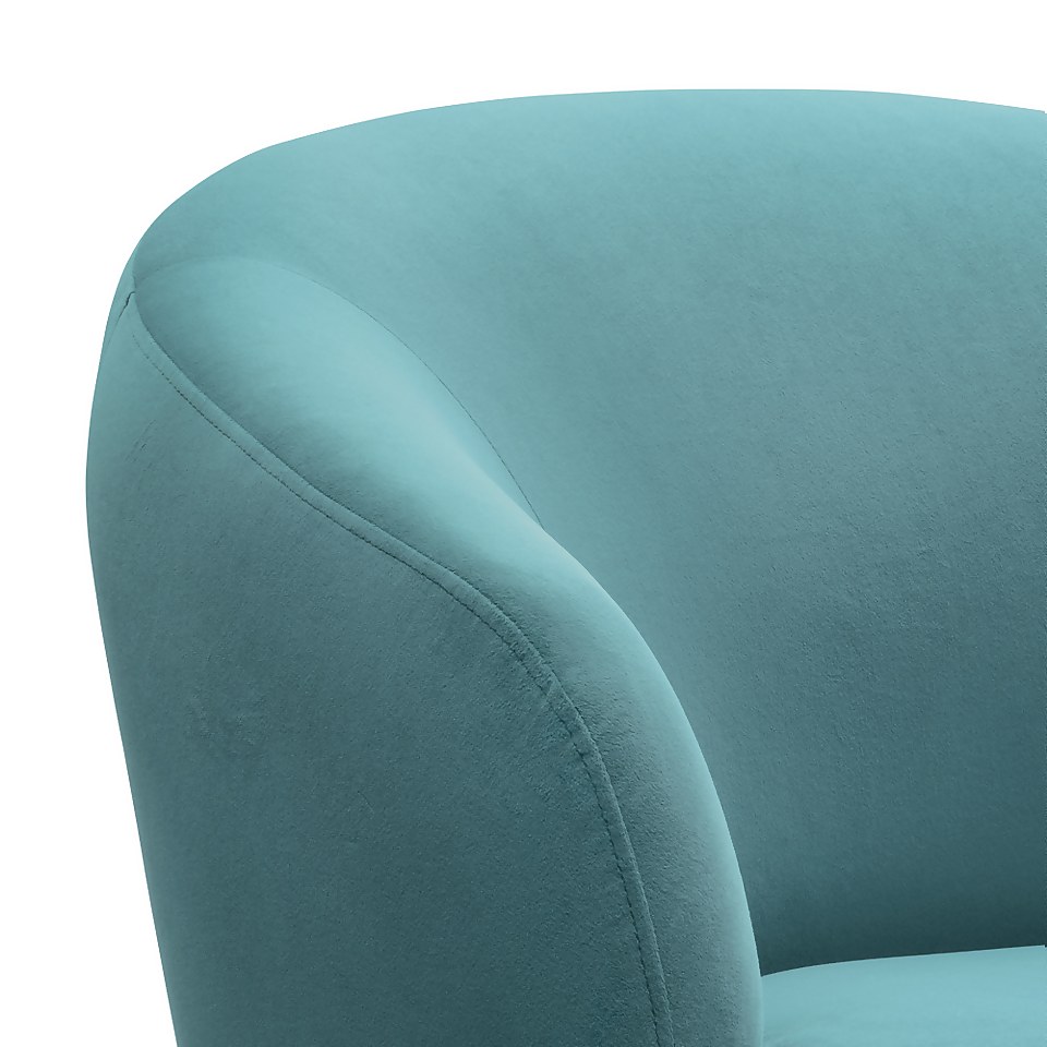 Roly Round Swivel Tub Chair - Teal