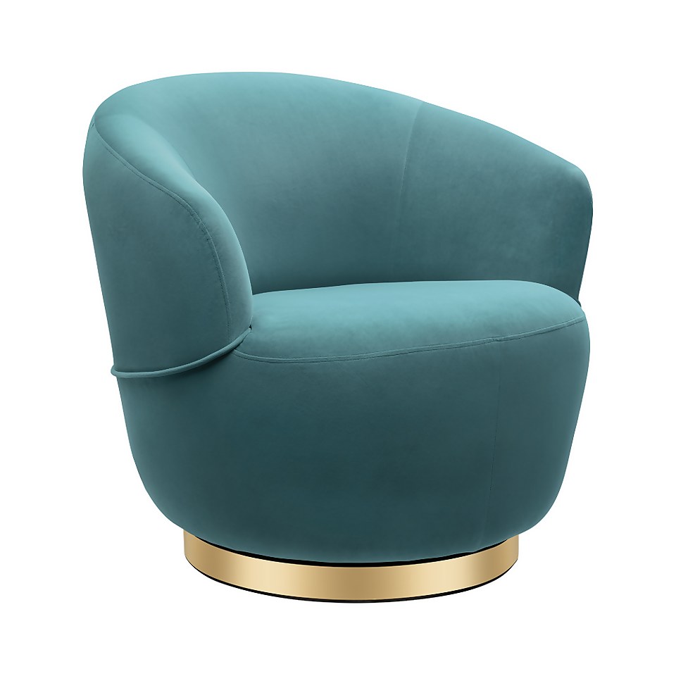 Roly Round Swivel Tub Chair - Teal