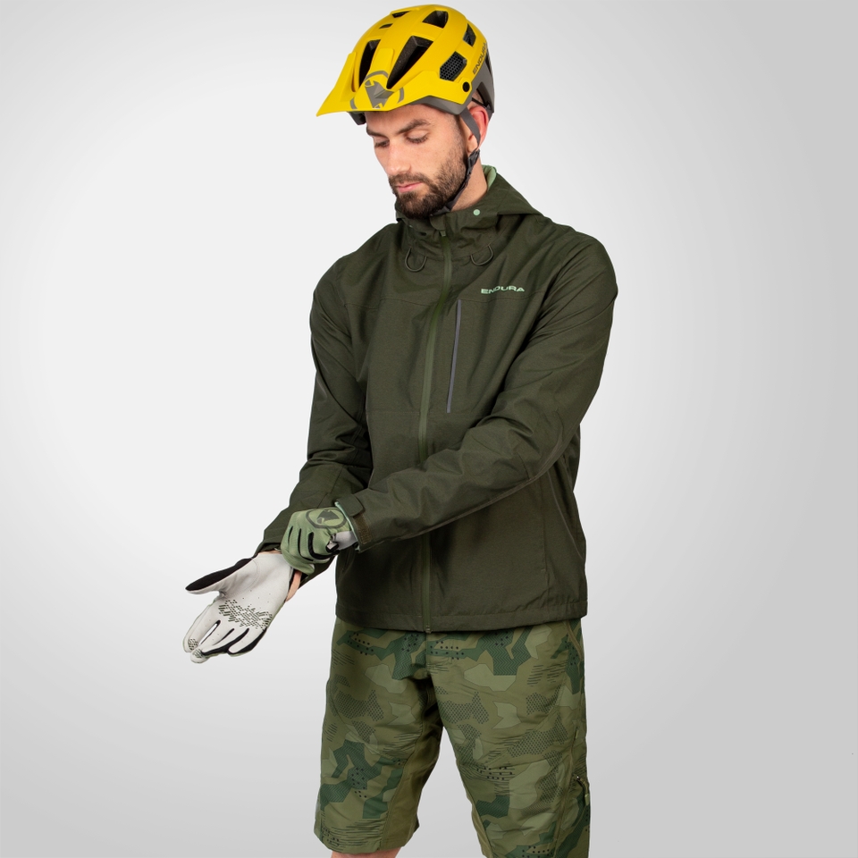 Men's Hummvee Waterproof Hooded Jacket - Bottle Green