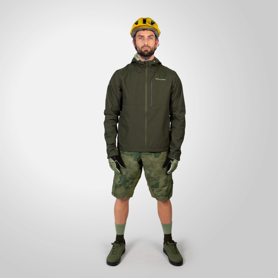 Men's Hummvee Waterproof Hooded Jacket - Bottle Green