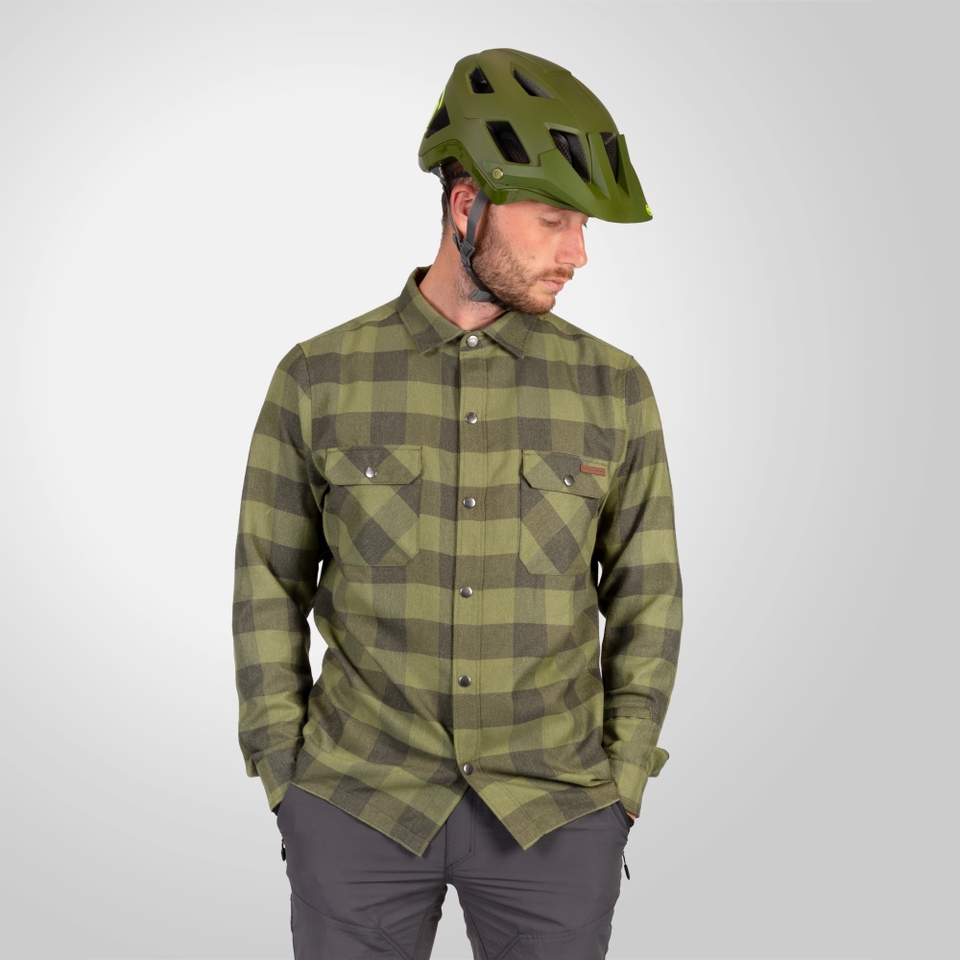 Men's Hummvee Flannel Shirt - Bottle Green