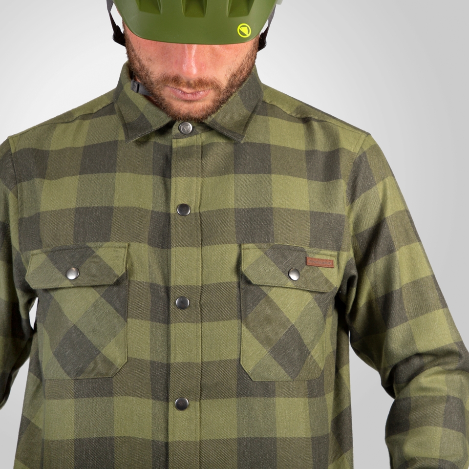 Men's Hummvee Flannel Shirt - Bottle Green