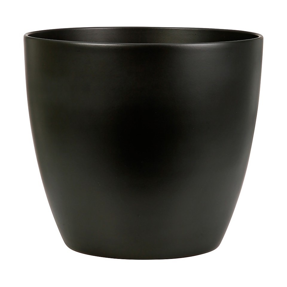 Scheurich Black Indoor Pot - 22cm