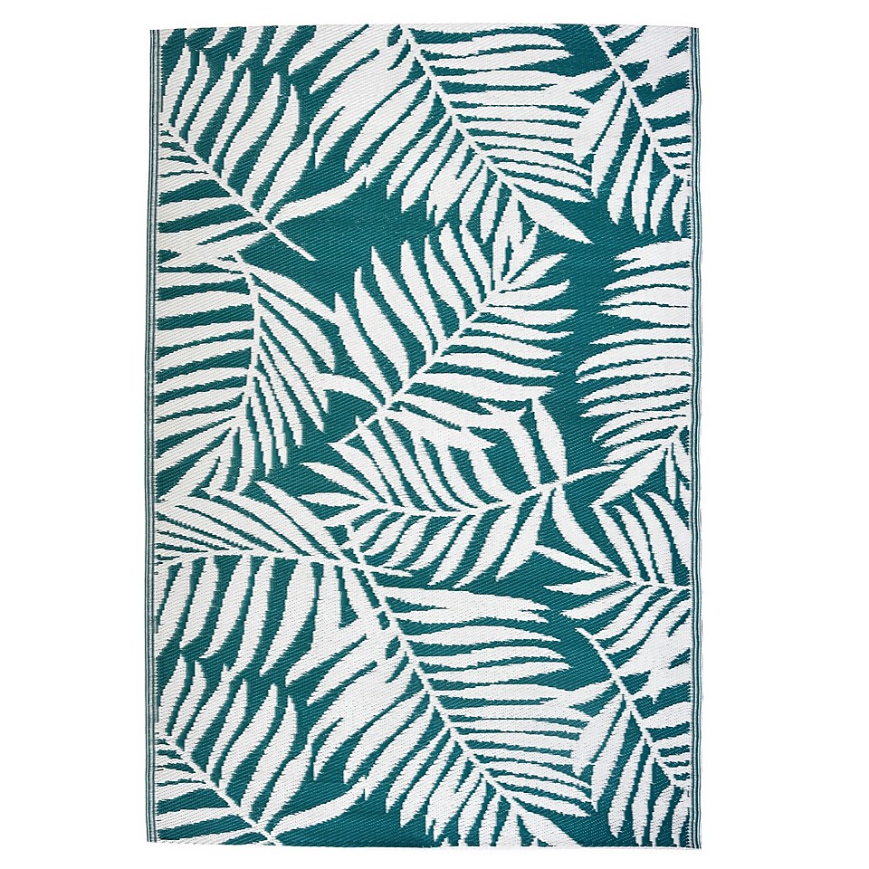 Homebase Outdoor Rug - Teal 120x180cm | Homebase