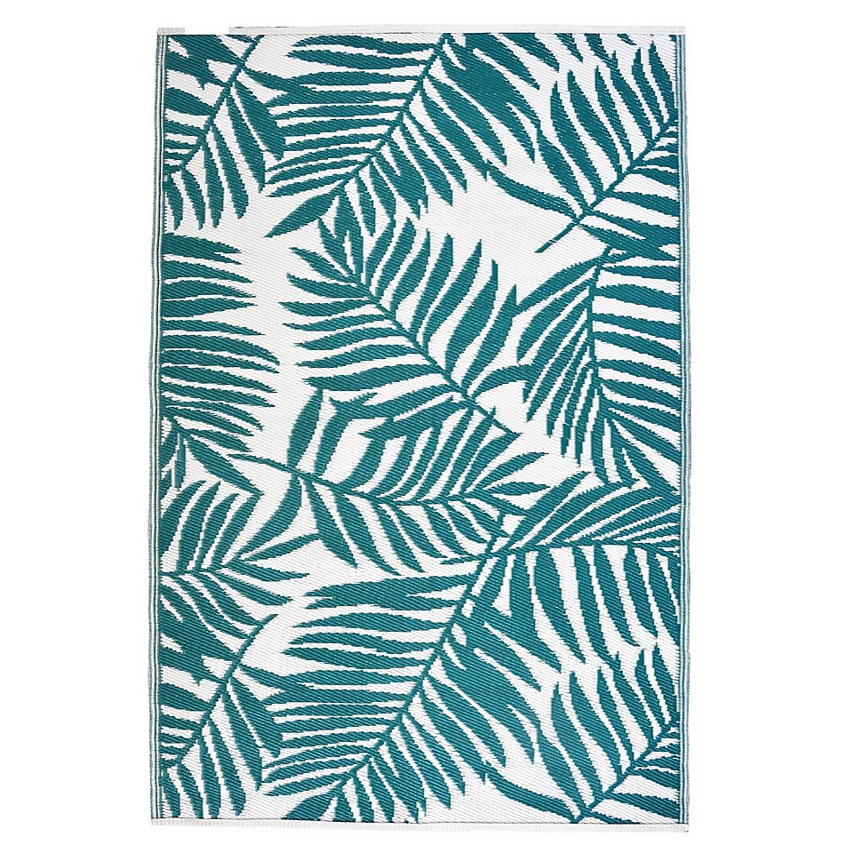 Homebase Outdoor Rug Teal 160x230cm Homebase