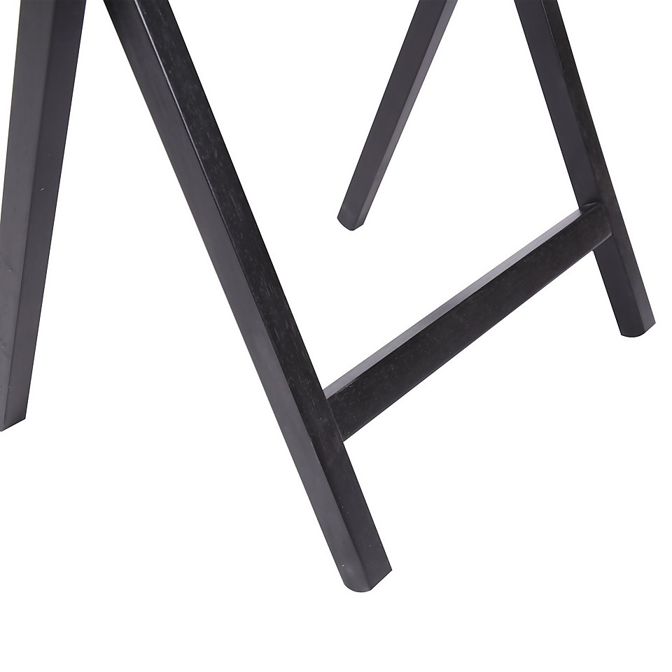 Wooden Folding Table - Black