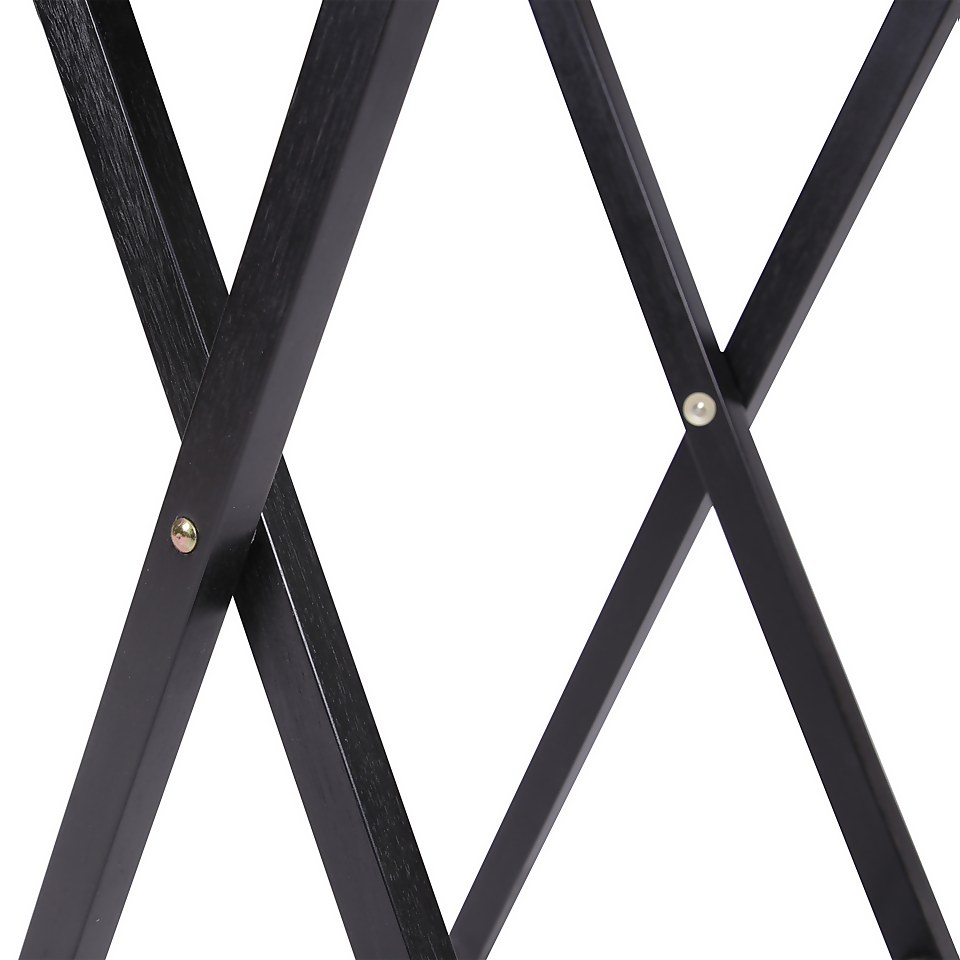 Wooden Folding Table - Black