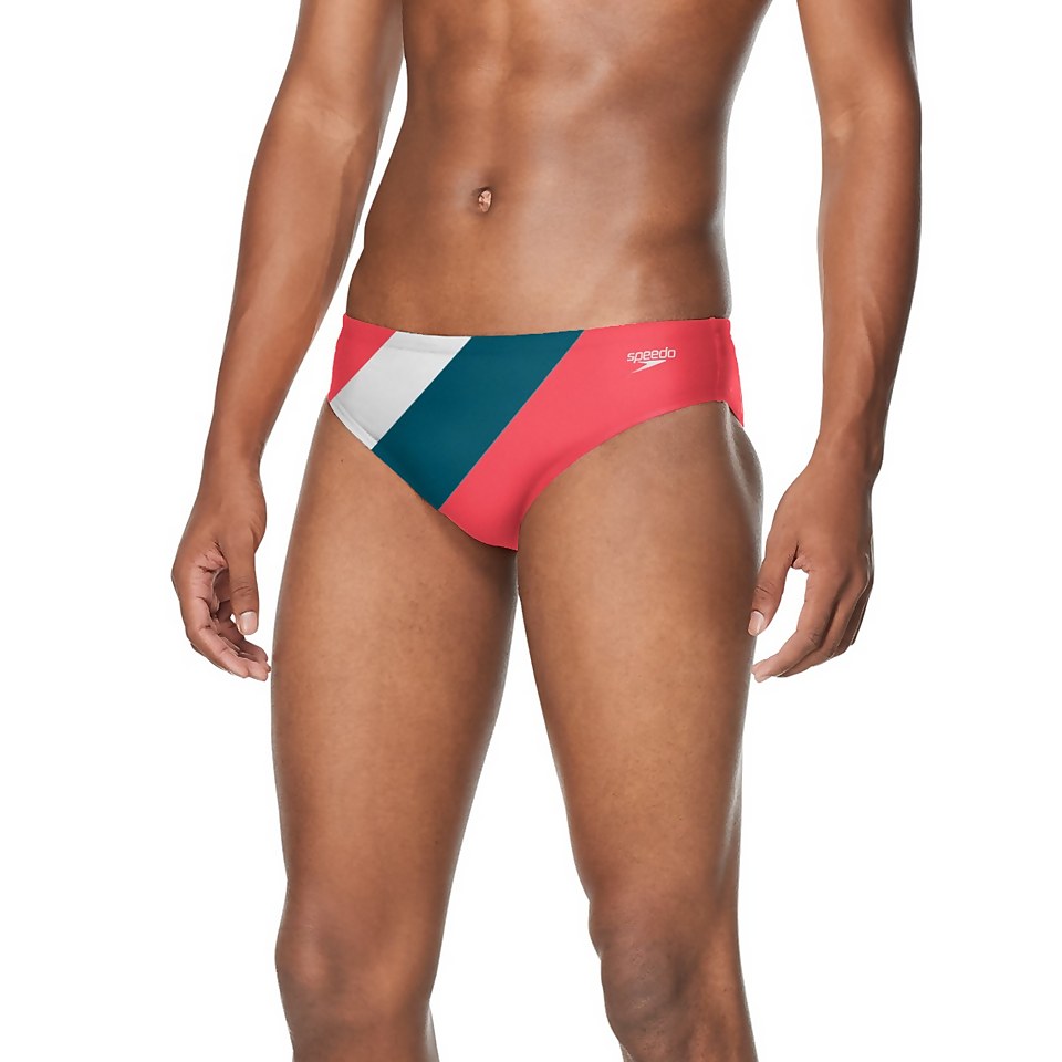 Men's Color Block One Brief Pink