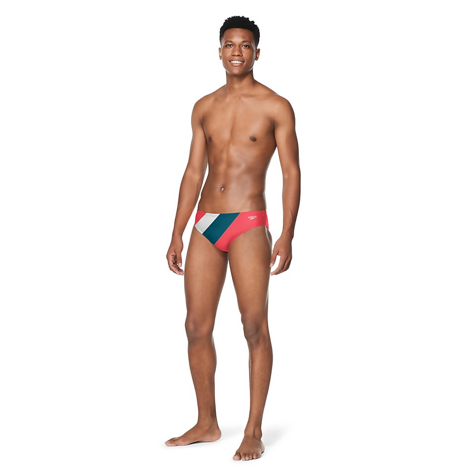 Men's Color Block One Brief Pink