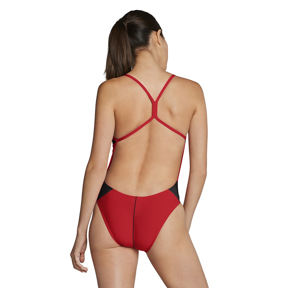 Monopièce Edge Splice One Back pour femmes, noir/rouge