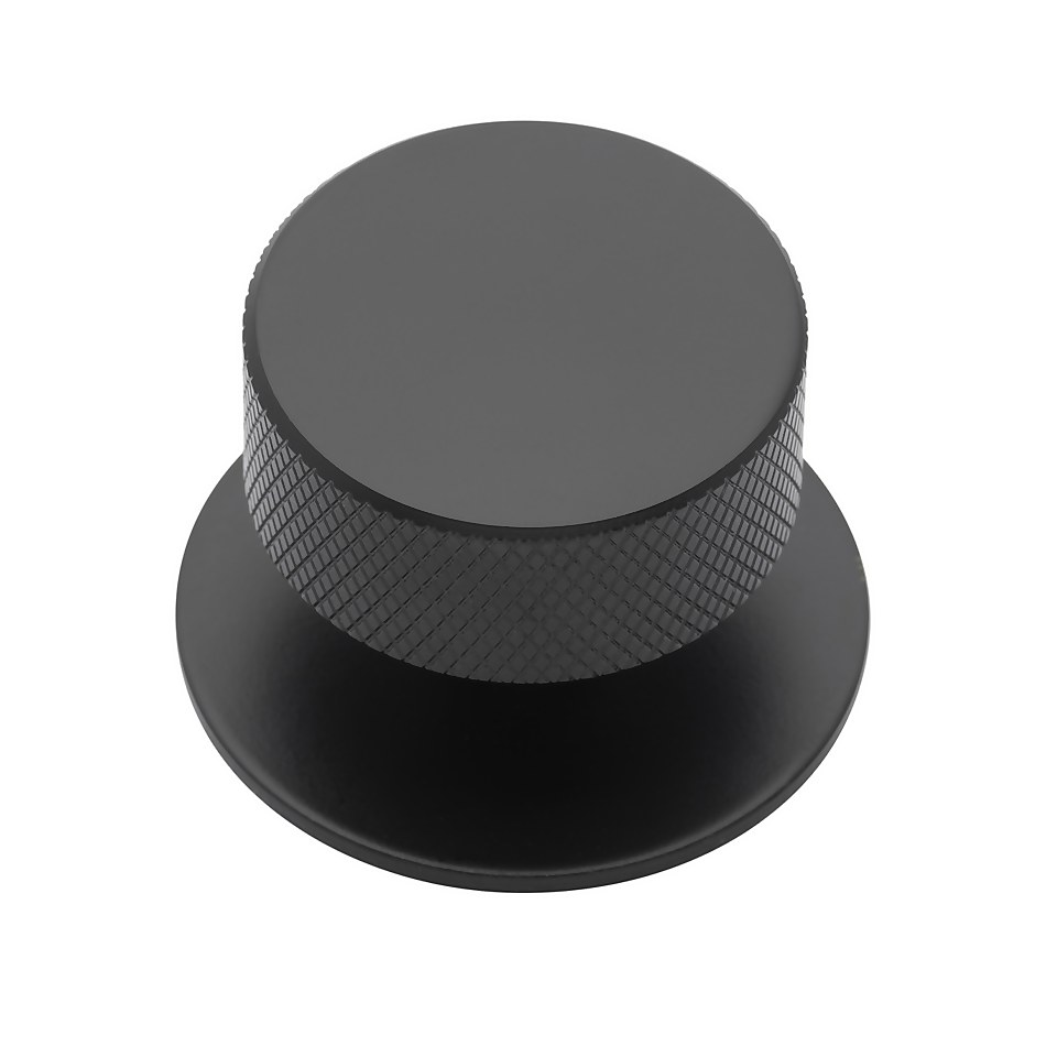 Knurled Black Knob and Backplate Homebase