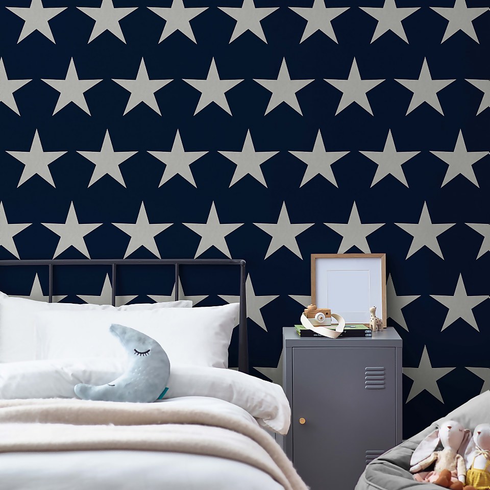 Next Stars Navy Blue Wallpaper