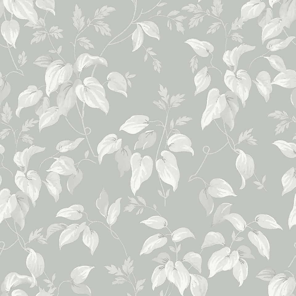 Next Trail Flower Grey Wallpaper