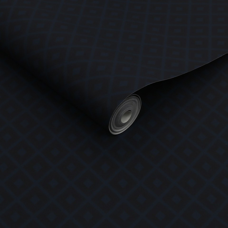 Next Deco Triangle Mini Navy Wallpaper Homebase