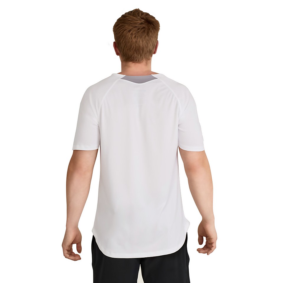 Men's Speedo Short Sleeve Swim Rashguard White