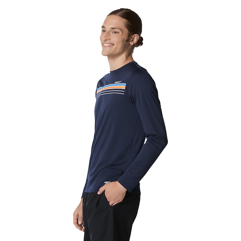 Graphic Long Sleeve Swim Rashguard